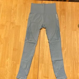 Gymshark small robins egg blue leggings.